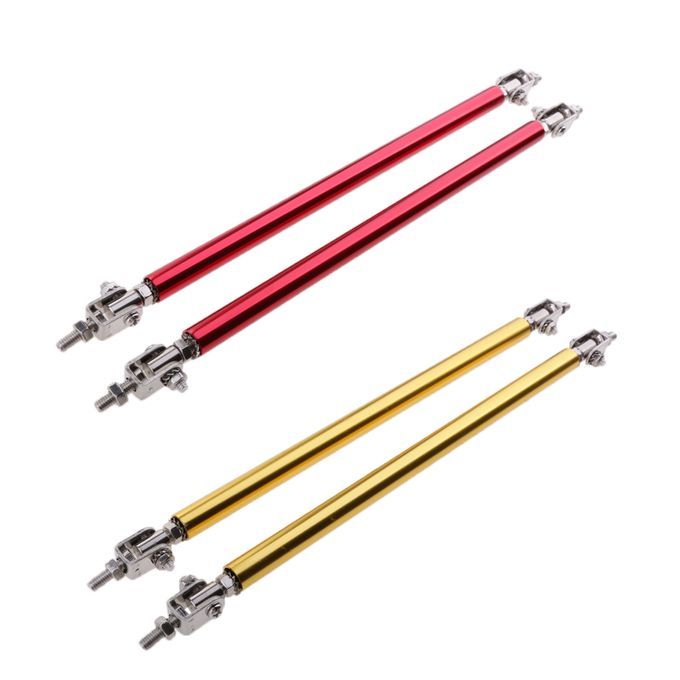 2 Pairs Car Adjustable Front Bumper Lip Splitter Rods Support Bar
