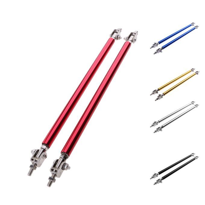 2 Pairs Car Adjustable Front Bumper Lip Splitter Rods Support Bar