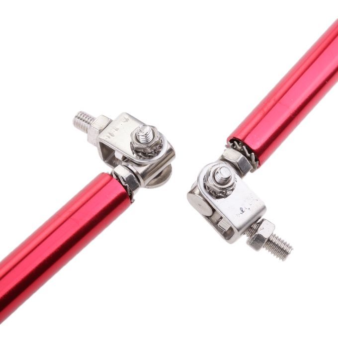 2 Pairs Car Adjustable Front Bumper Lip Splitter Rods Support Bar