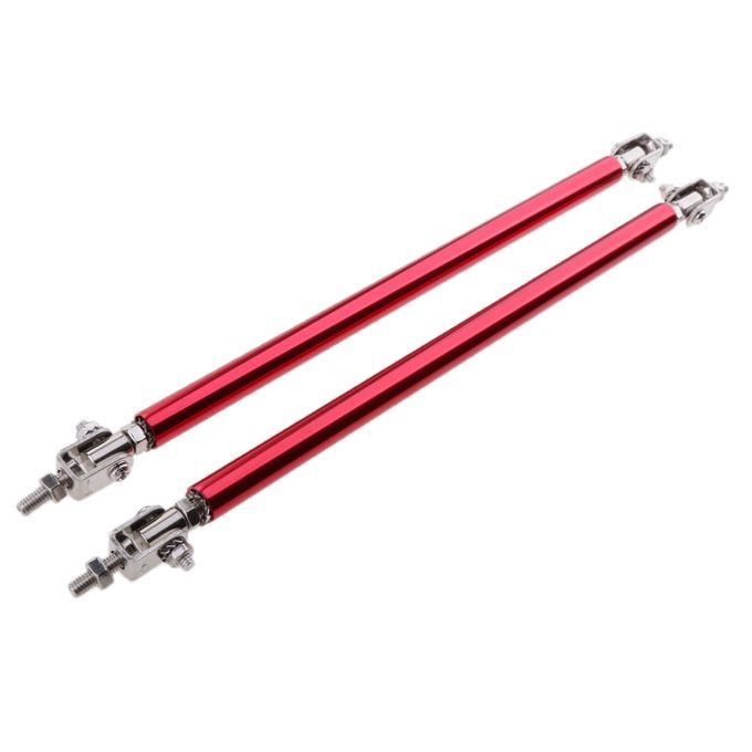 2 Pairs Car Adjustable Front Bumper Lip Splitter Rods Support Bar