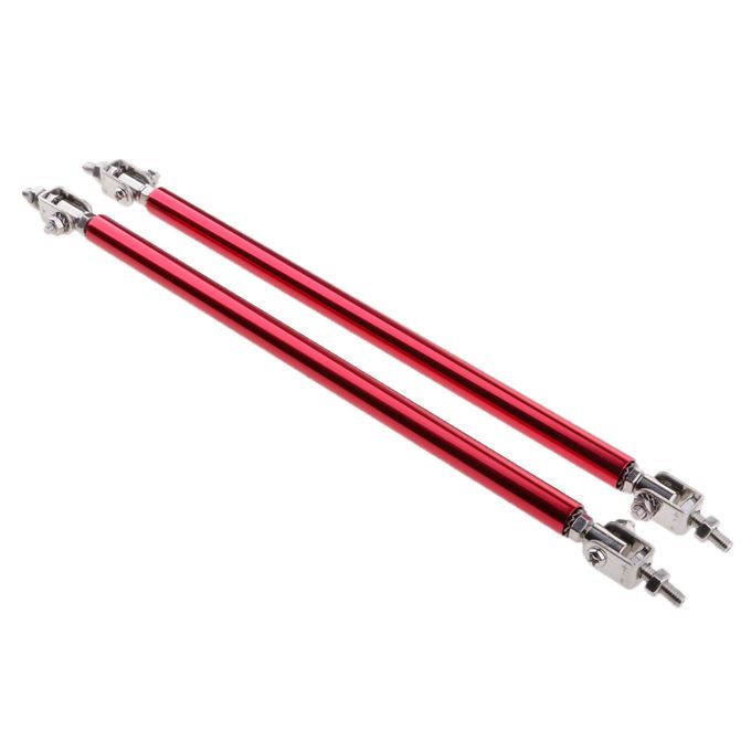 2 Pairs Car Adjustable Front Bumper Lip Splitter Rods Support Bar