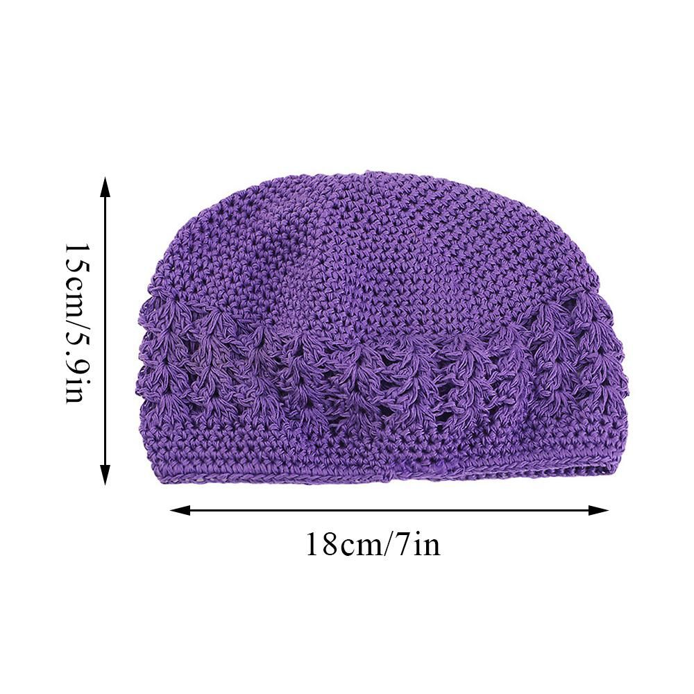 Wheat Ear Hats Kufi Hats Beanie Prayer Hats Prayer Cap Hairnet Pullover Hats Islamic Hand-crocheted Comfortable Women Men Muslim