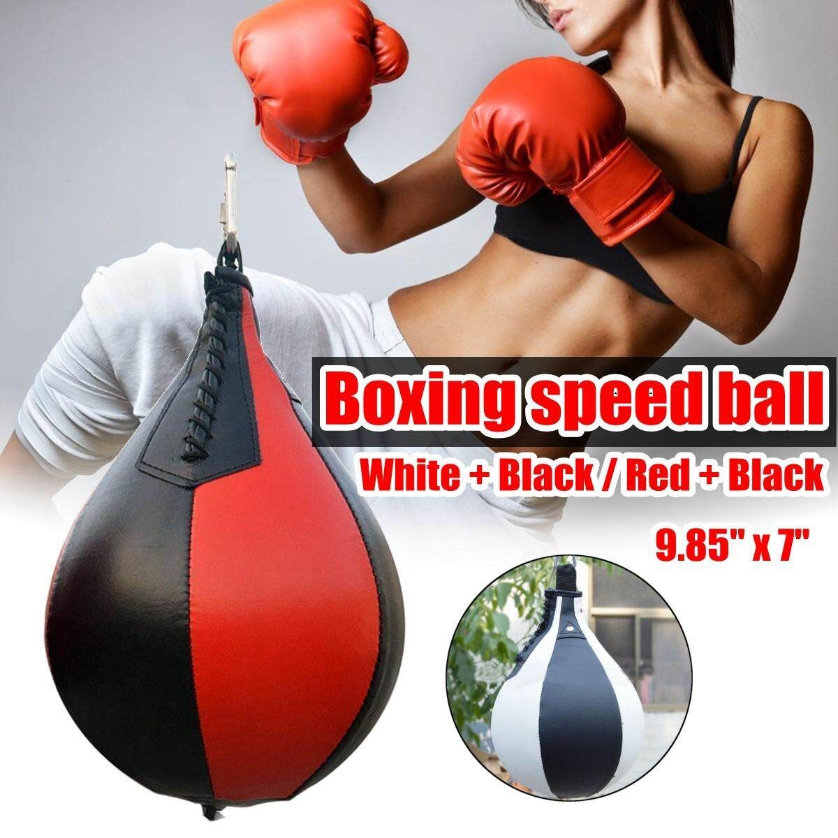 Desktop PU Punching Bag Speed Ball Toy Stress Buster Adult Sport Boxing Training Black Red