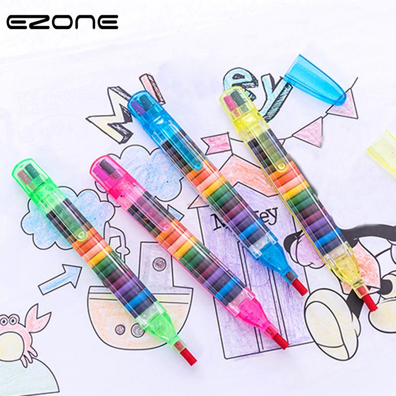 Ezone 20 Colors Wax Crayon Korean Creative Graffiti Kawaii