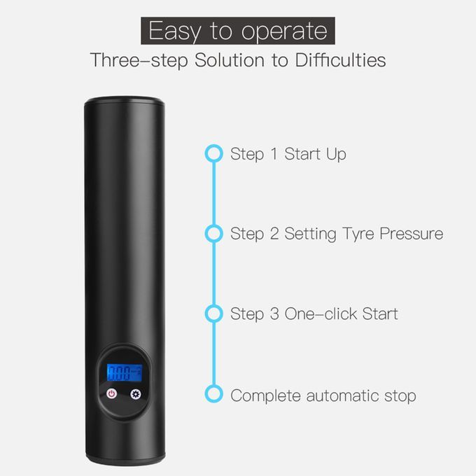 Portable Cordless Tire Inflator Automatic Handheld Vehicle