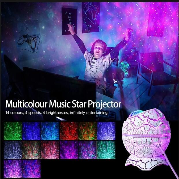 Dinosaur Eggs Galaxy Projector, Bluetooth Nebula LED Star Light Projector