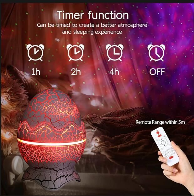 Dinosaur Eggs Galaxy Projector, Bluetooth Nebula LED Star Light Projector