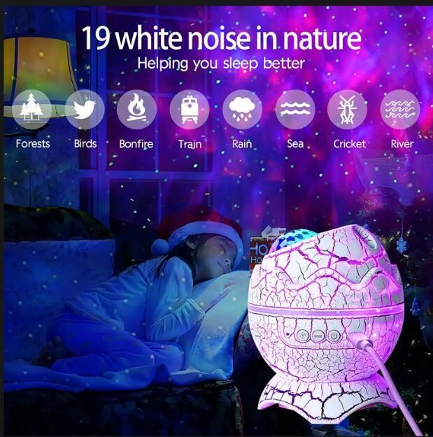 Dinosaur Eggs Galaxy Projector, Bluetooth Nebula LED Star Light Projector