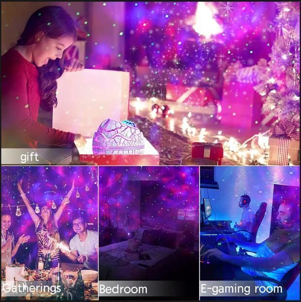 Dinosaur Eggs Galaxy Projector, Bluetooth Nebula LED Star Light Projector