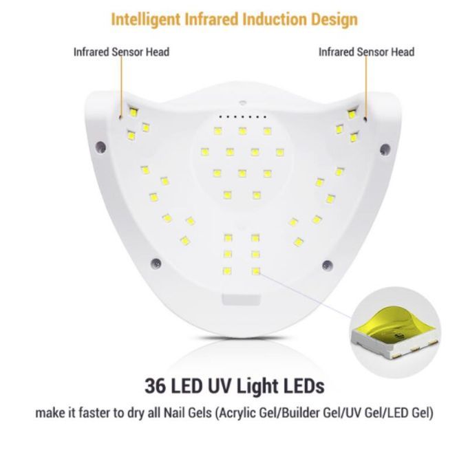 Infrared Sensor 36UV Nail Dryer Lamp Curing Gels Manicure.