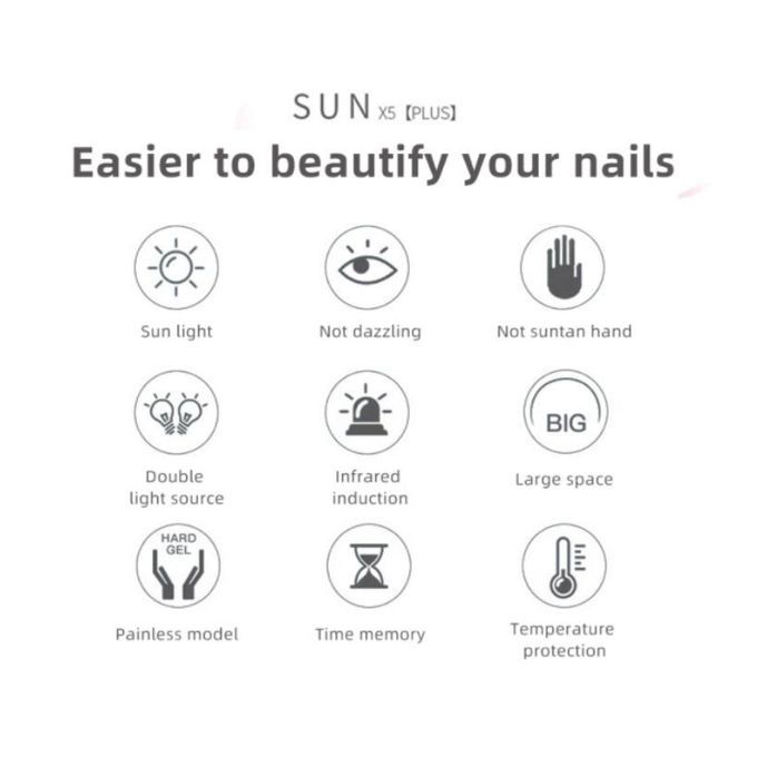 Infrared Sensor 36UV Nail Dryer Lamp Curing Gels Manicure.