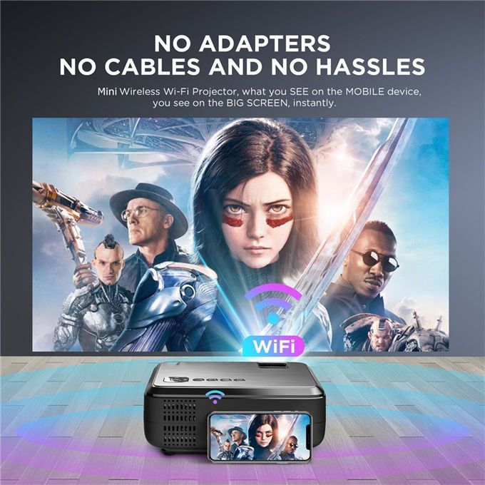 Max 250 "HD Large Screen TV Projector 1080P Proyector Home Theater 3D WiFi Media Player