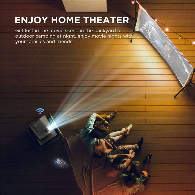 Max 250 "HD Large Screen TV Projector 1080P Proyector Home Theater 3D WiFi Media Player