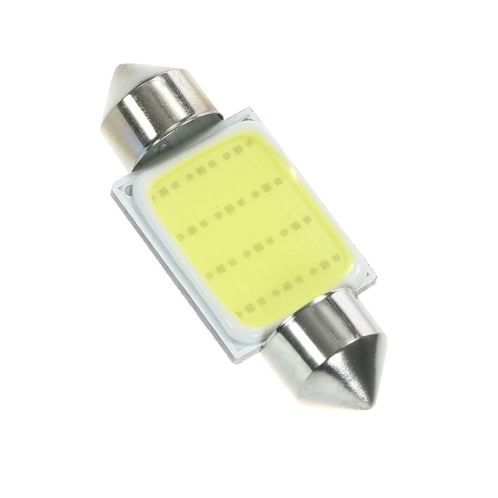 10Pcs Festoon 36mm C5W  COB LED White Interior SMD Bulb Car Light Source Dome Reading Lamp