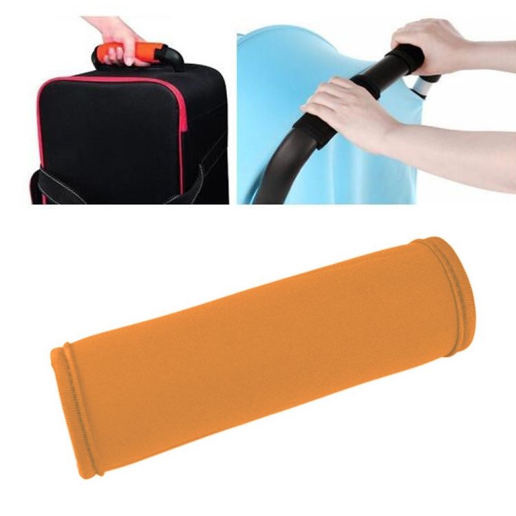 2 PCS Comfortable Neoprene Luggage Handle Wrap Grip Baby Universal Stroller Grip Protective Cover For Travel Bag Luggage Suitcase Universal Orange