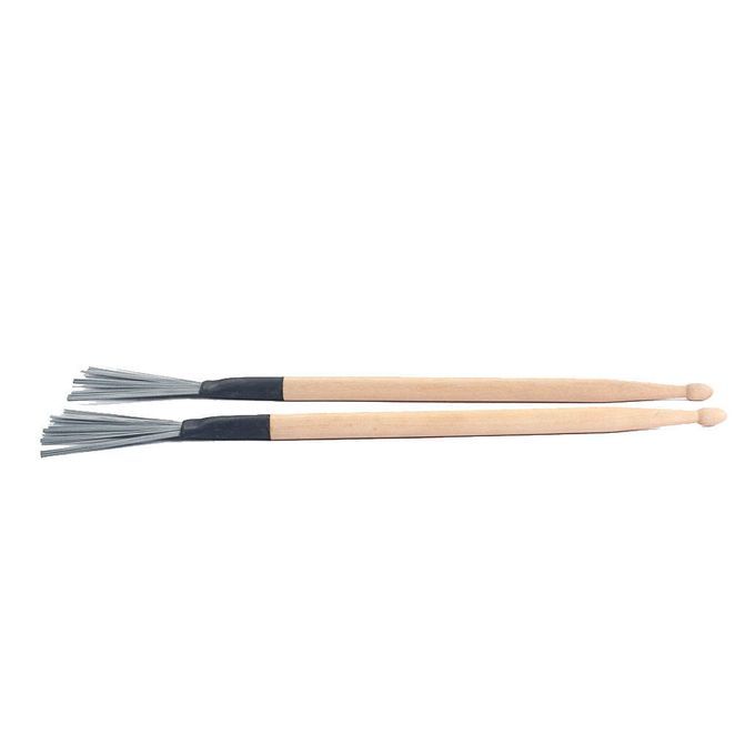 1 Pair Double Heads Short Drum Wire Brushes Drumsticks Mallets 368mm