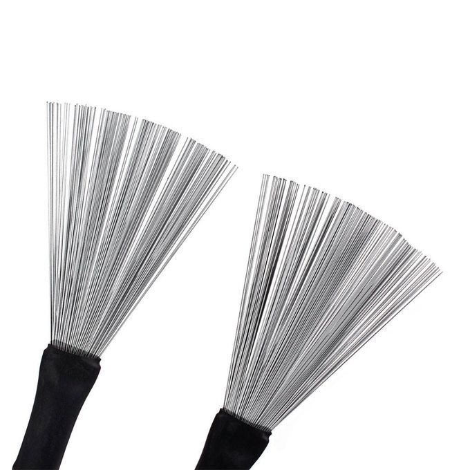 1 Pair Double Heads Short Drum Wire Brushes Drumsticks Mallets 368mm