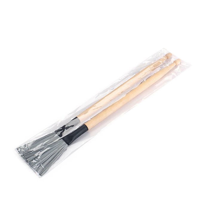 1 Pair Double Heads Short Drum Wire Brushes Drumsticks Mallets 368mm