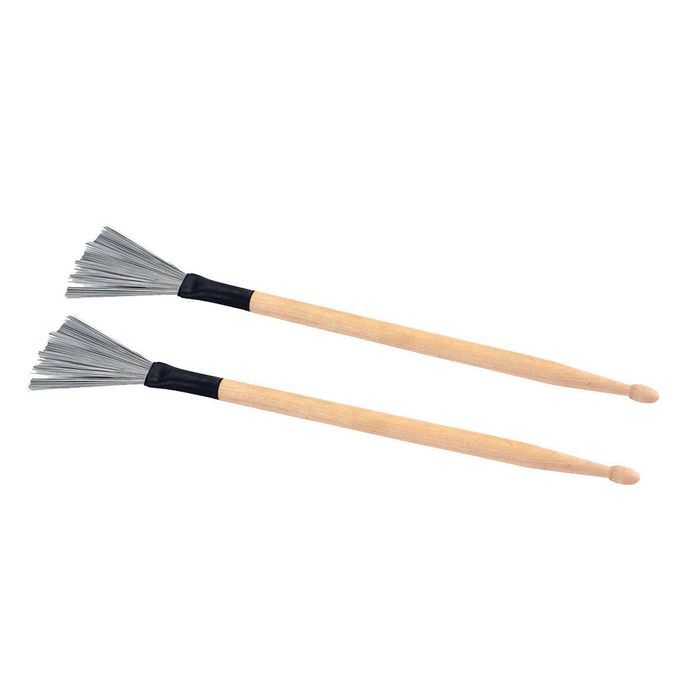1 Pair Double Heads Short Drum Wire Brushes Drumsticks Mallets 368mm