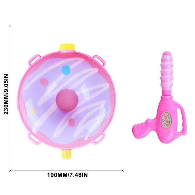 Water Blaster Water Squirt Toy Donut Shape Summer Bea H Drifting Toy-pink-19*22CM
