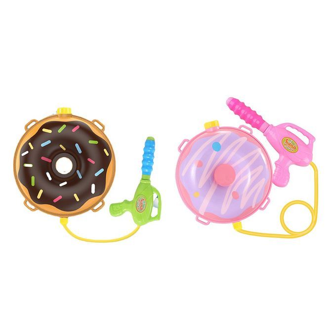 Water Blaster Water Squirt Toy Donut Shape Summer Bea H Drifting Toy-pink-19*22CM