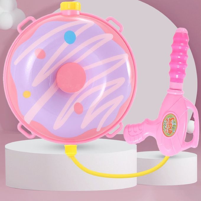 Water Blaster Water Squirt Toy Donut Shape Summer Bea H Drifting Toy-pink-19*22CM