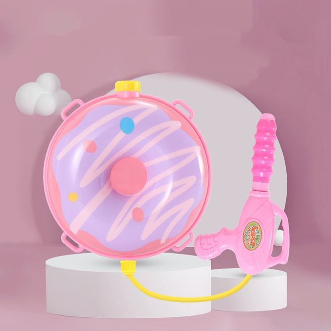 Water Blaster Water Squirt Toy Donut Shape Summer Bea H Drifting Toy-pink-19*22CM