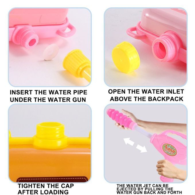 Water Blaster Water Squirt Toy Donut Shape Summer Bea H Drifting Toy-pink-19*22CM