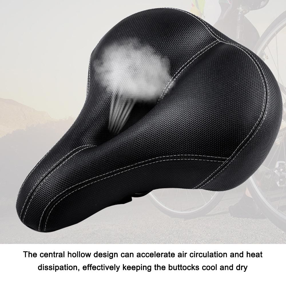 Bike Seat with Taillight Bicycle Saddle Dual Shock Absorbing Cushion Comfortable & Breathable for MTB Mountain Road Bike