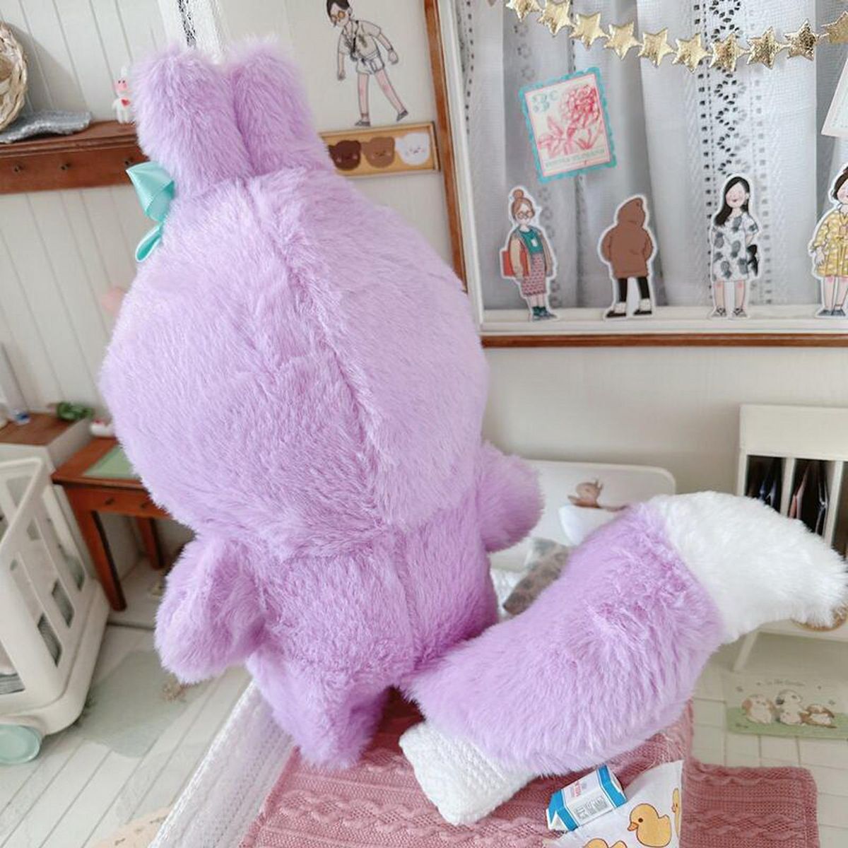 Doll Jumpsuit Playing House 20cm Doll Lovely Outfit Rompers Purple