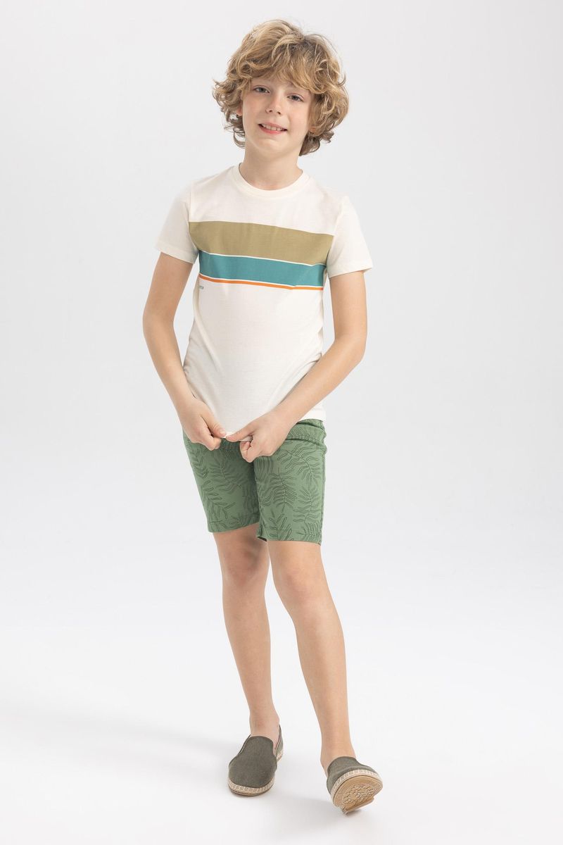 Boy Casual Regular Fit Woven Short - Green