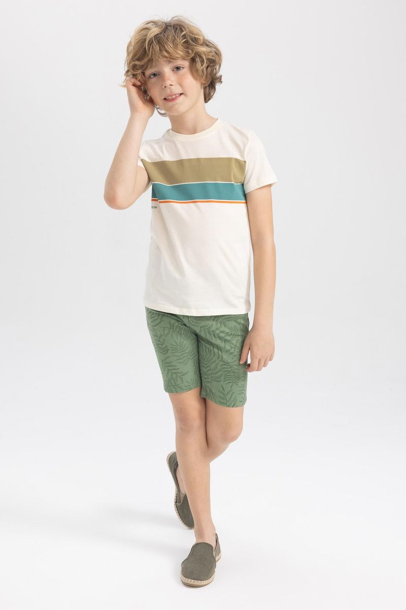 Boy Casual Regular Fit Woven Short - Green