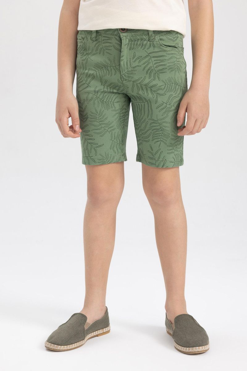 Boy Casual Regular Fit Woven Short - Green