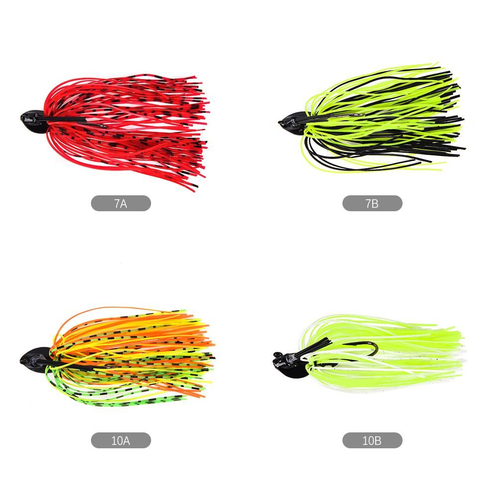 7g / 10g Fishing Buzz Bait Spinnerbait Lure Buzzbaits with Jig Head Hook Mixed Color