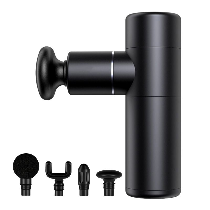 Muscle Massage Mini Gun Pocket Massager  Electric Trainer Therapy Body Recovery Theragun Relaxation Pain Relief-Black