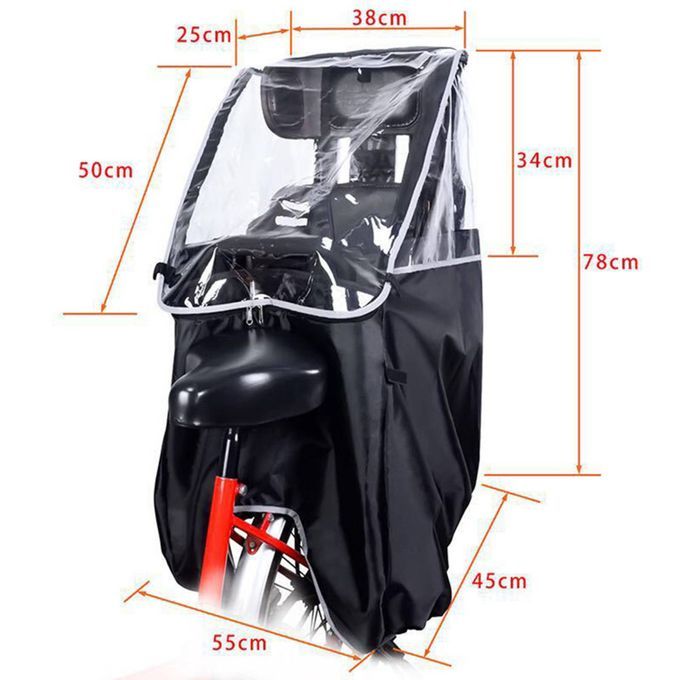 Universal Bike Children Rear Seat Breathable Cover Transparent Seat