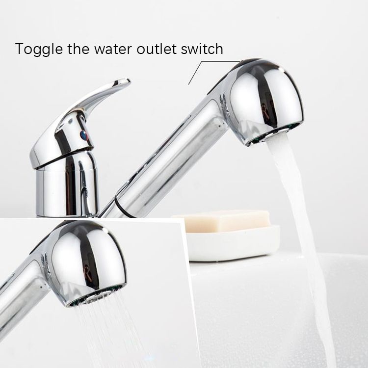 Pull-out Kitchen Faucet , Specification: Copper Chrome