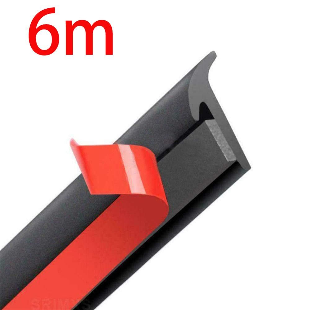 Universal S Adhesive Auto Rubber Weather Draft Seal Strip Car Windshield Edge Seng Strip Soundproof T-Type Edge Sticker