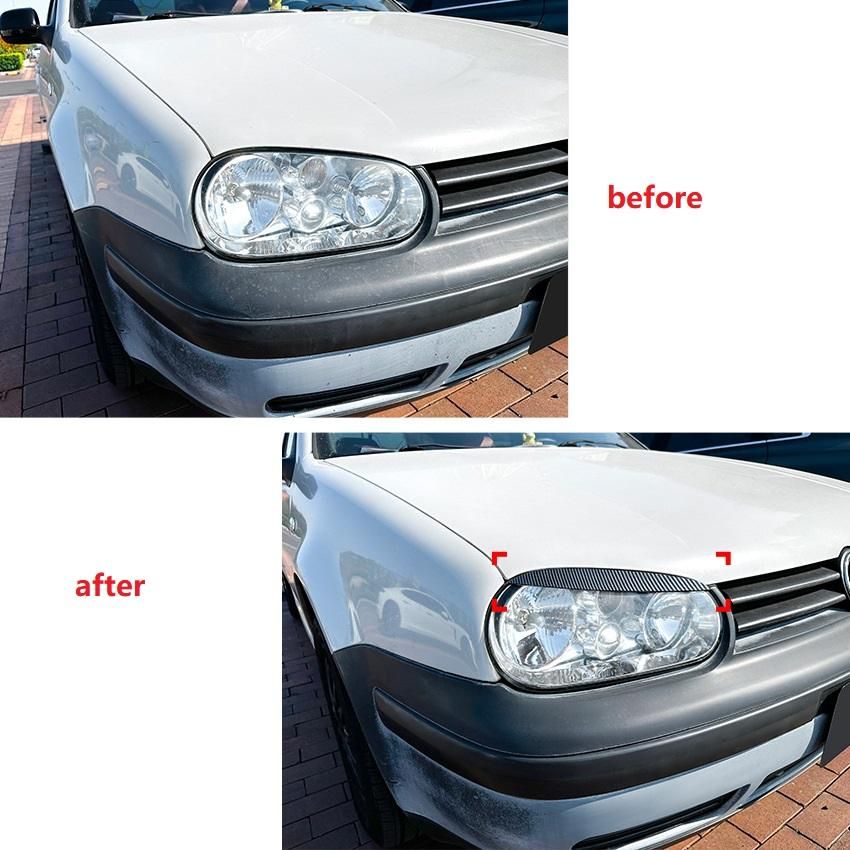 For VW Golf 4 MK4 GTI TDI SDI R32 1997-2006 Car Headlight Eyebrows Headlamp Eyelid Cover Trim ABS