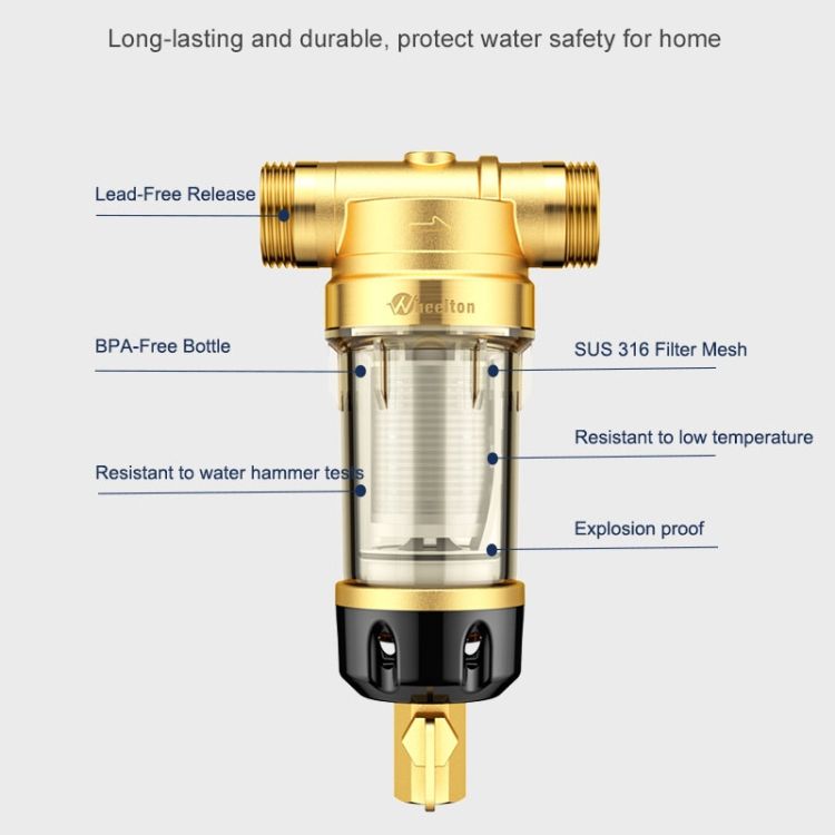 WHEELTON WHT-P0037 Tap Water Backwashing Home Water Purifier