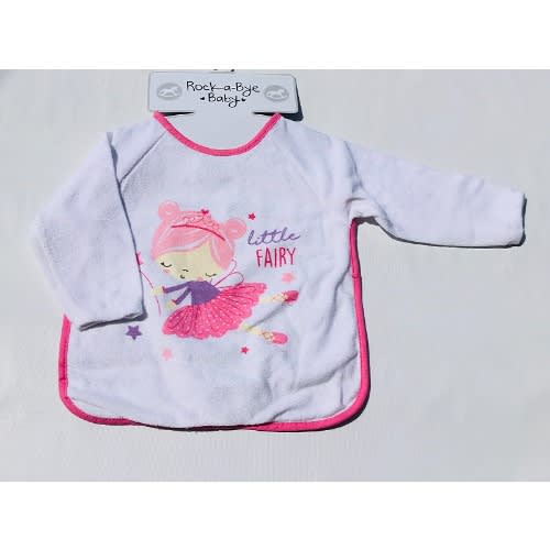 Fairy Long Sleeve Bib - Pink