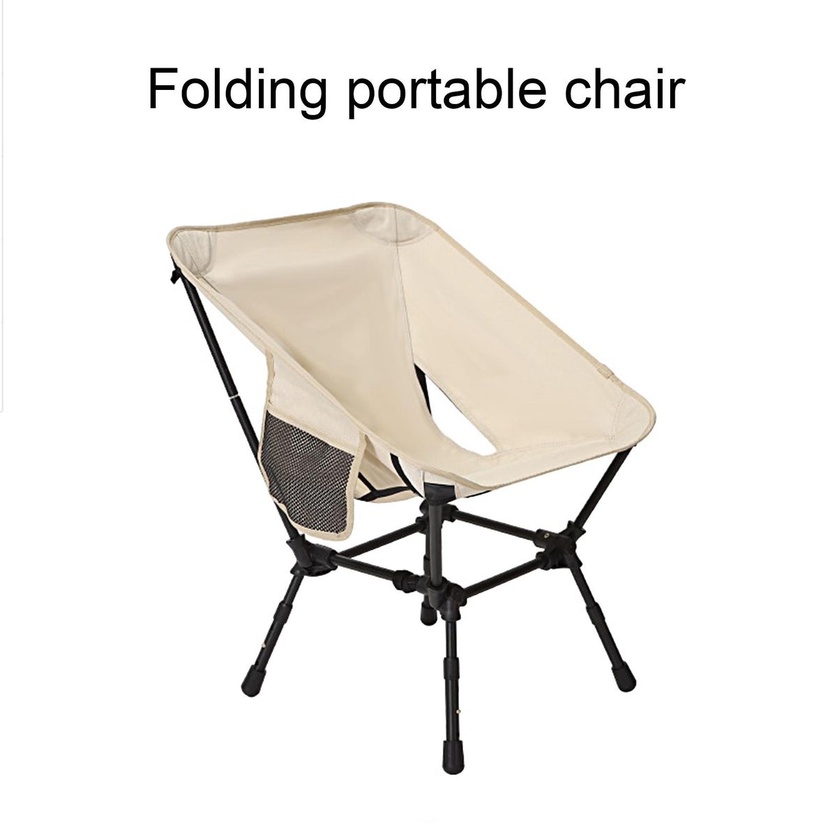 Camping Chair Outdoor Fishing Moon Chair Beige