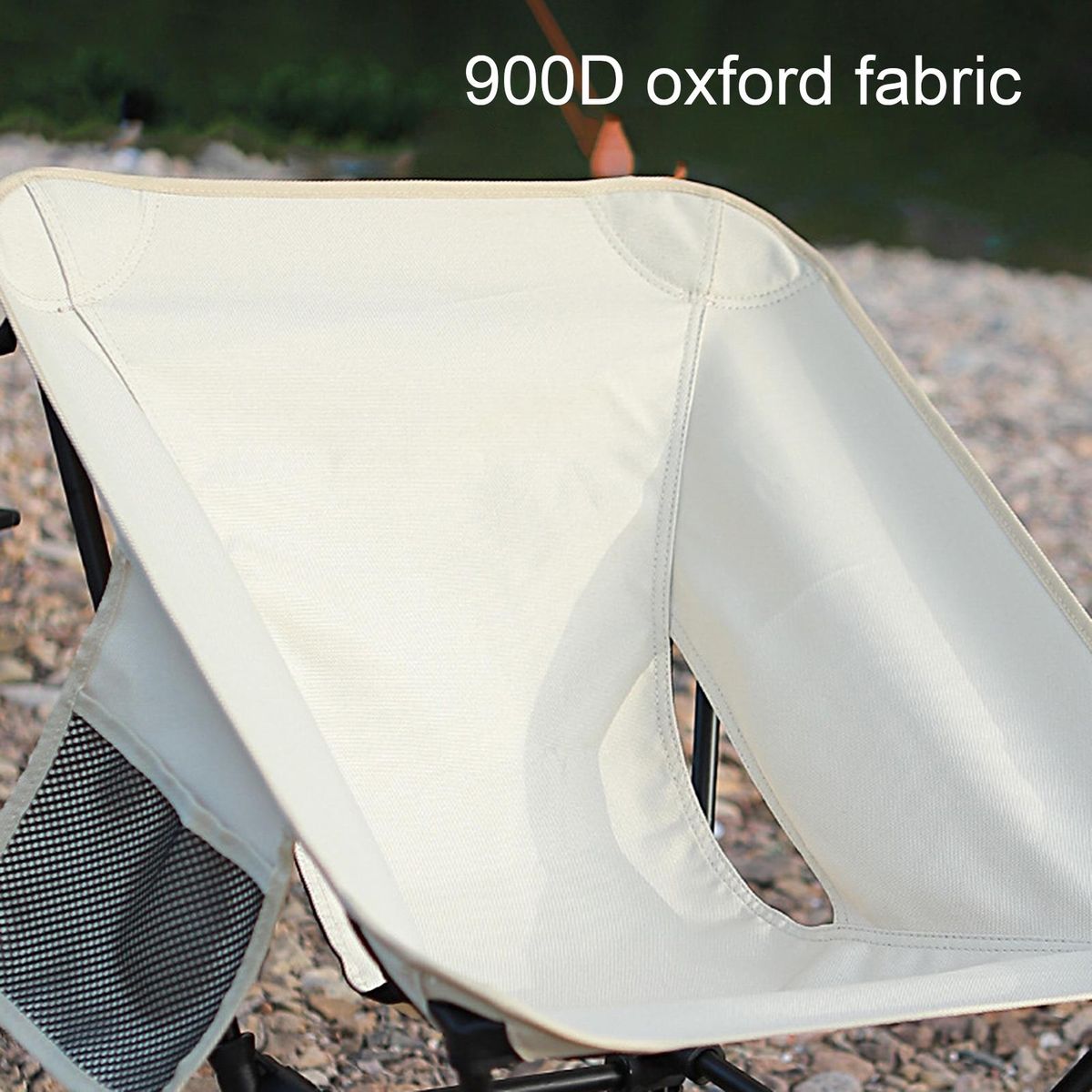 Camping Chair Outdoor Fishing Moon Chair Beige