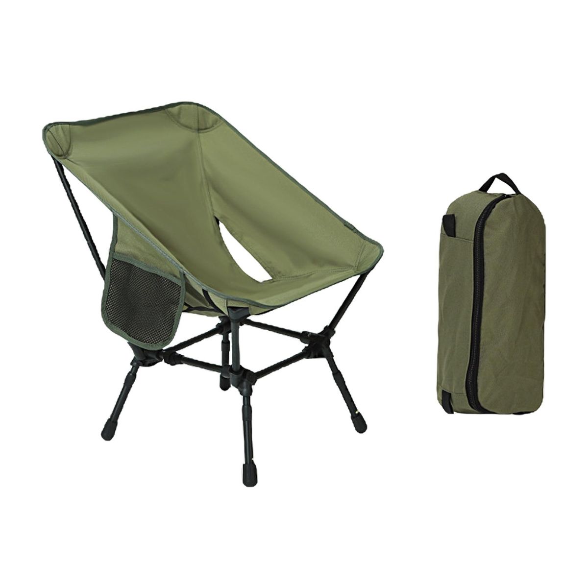 Camping Chair Outdoor Fishing Moon Chair Army Green