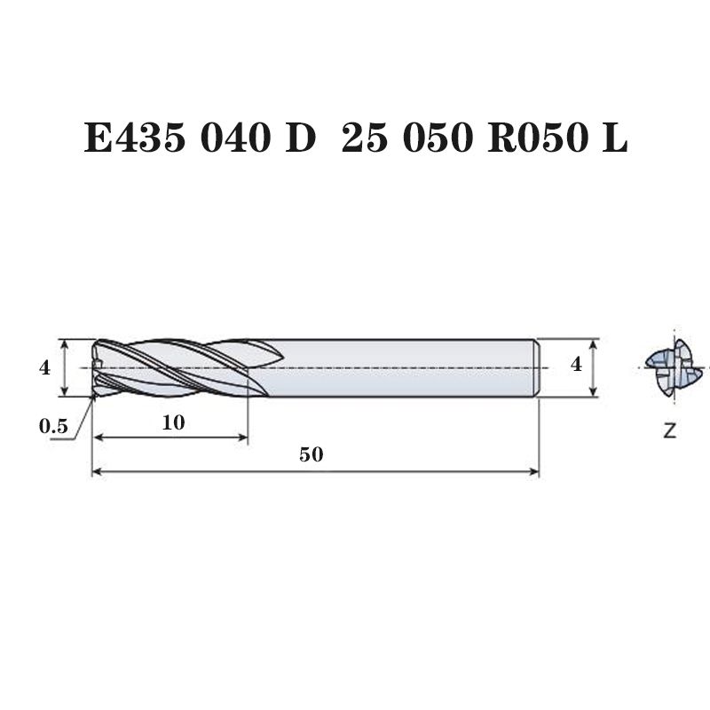 Rounded End Milling Tool Machine Parts 4 Flute Radius 35 Degree Carbide Lathe Cutter For Carbon Alloy Stainless Steel Iron