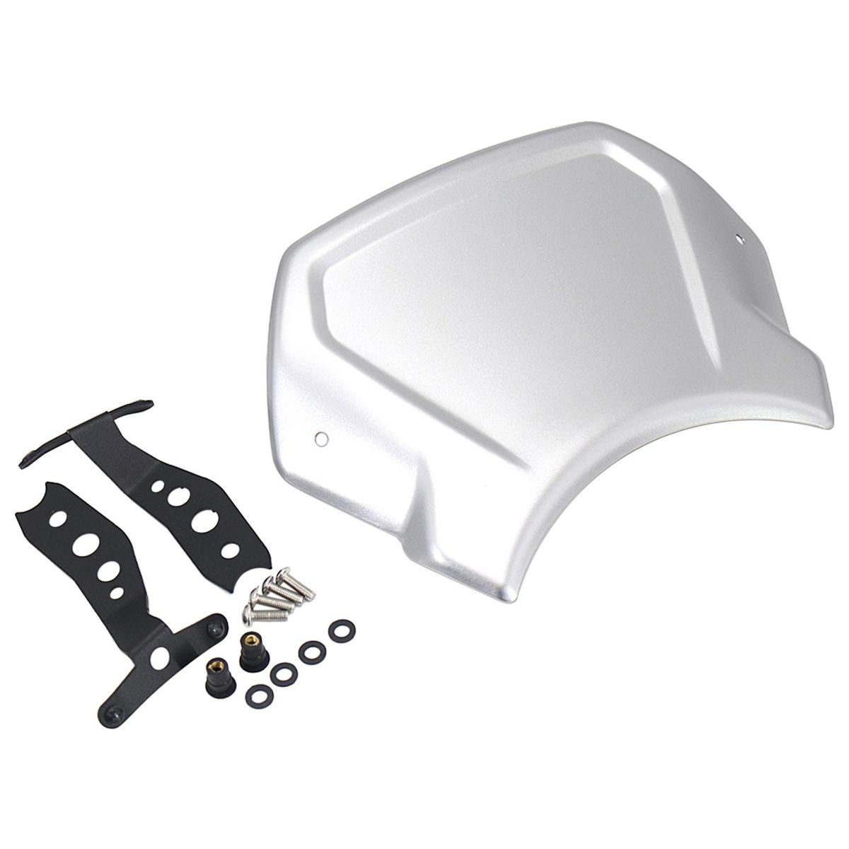 Motorcycle Windshield Windscreen Aluminum Alloy Wind  Screen Silver