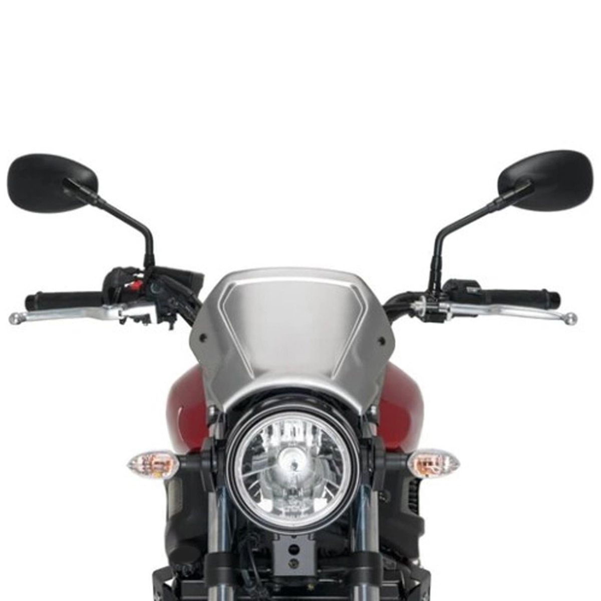 Motorcycle Windshield Windscreen Aluminum Alloy Wind  Screen Silver