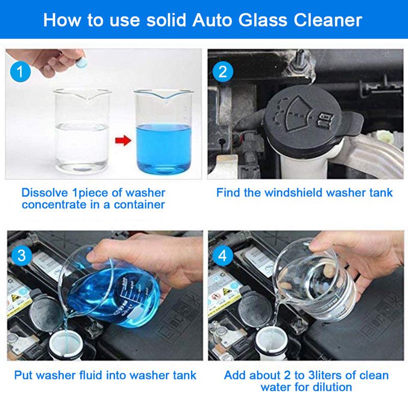 Toilet Glass Kitchen Clean Cleaner Car Car Tool Multifunction Effervescent Care Car Detergent Concentrate Spray 10pcs Windshield