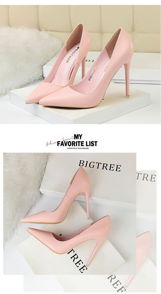 Women's high heels 7.5CM simple high heels Pink