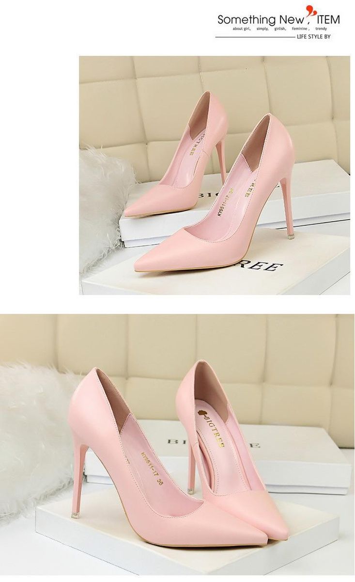 Women's high heels 7.5CM simple high heels Pink